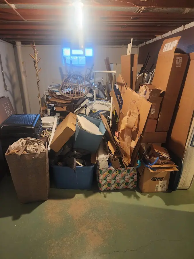 Roll-off dumpster container at job site for 20 Yard Dumpster Rental in Chackbay